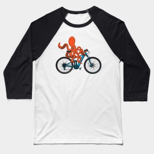 Octopus On A Bicycle Meme Baseball T-Shirt